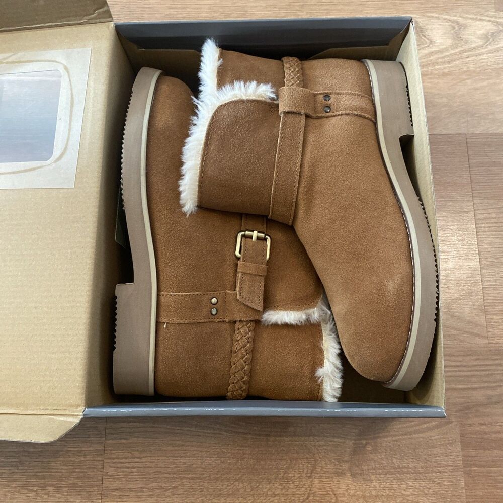 Style & Co Korri Pull-On Buckled Cold Weather Booties Chestnut Size 10M NIB - Picture 3 of 11